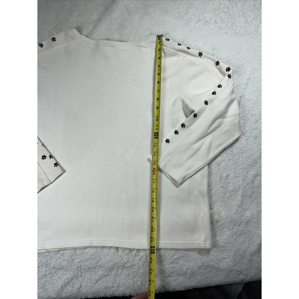 The Disney Store 101 Dalmatians Lightweight‎ Sweatshirt Paw Print Pattern Size L